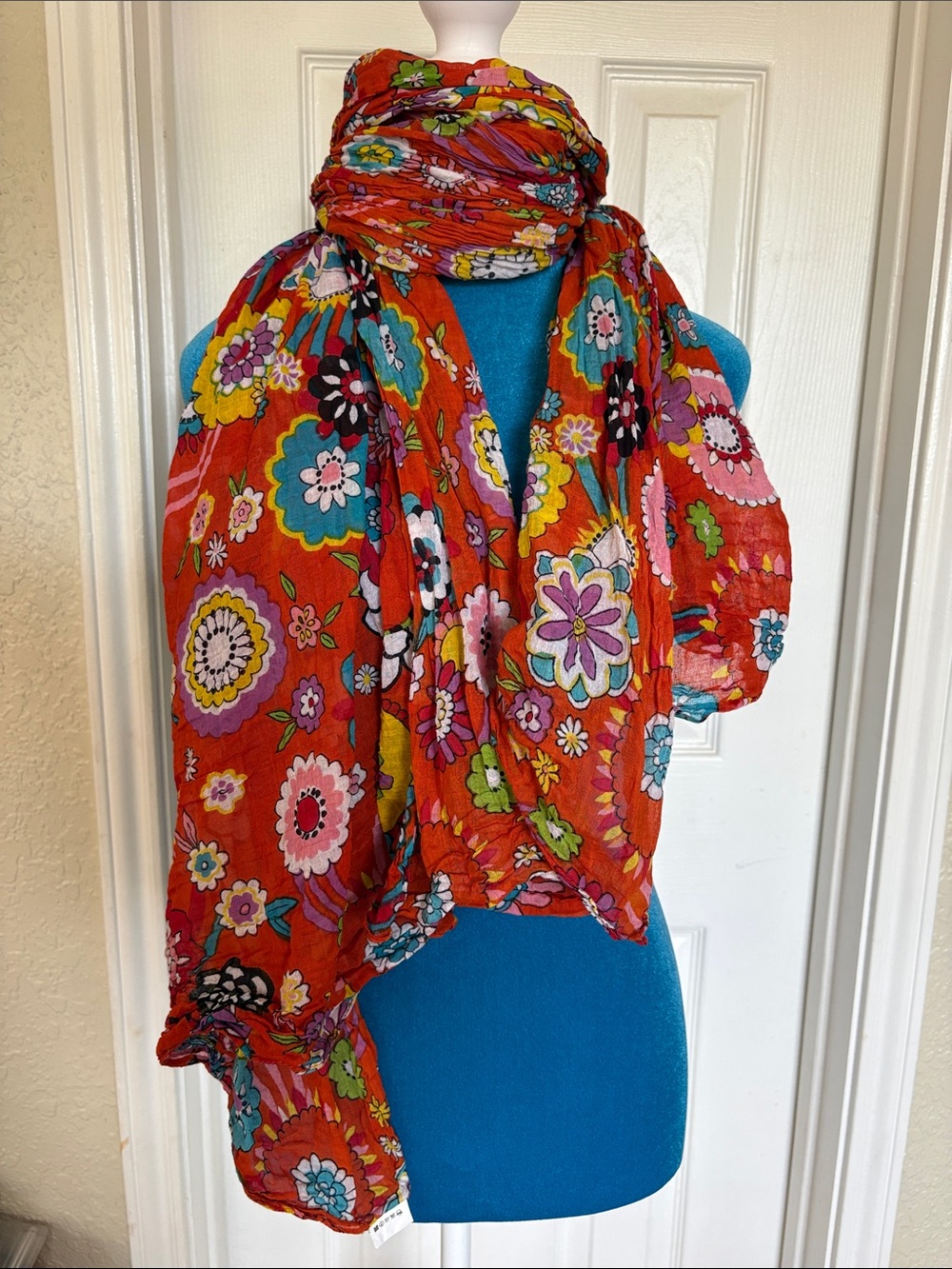 Fun Floral Cotton Scarf